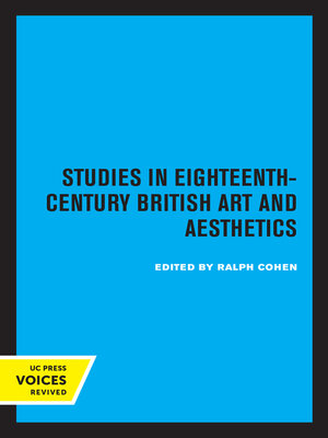 cover image of Studies in Eighteenth-Century British Art and Aesthetics